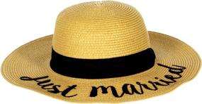 img 3 attached to Summer Hats For Women: Embroidered Floppy Wide Brim Paper Straw Sun Hats - Foldable And Stylish