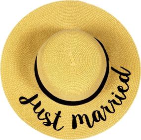 img 4 attached to Summer Hats For Women: Embroidered Floppy Wide Brim Paper Straw Sun Hats - Foldable And Stylish