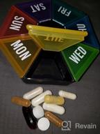 img 1 attached to Barhon Pill Box 7 Day Weekly Organizer - Perfect For Vitamins, Supplements & Fish Oil! review by Milagros Iser