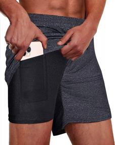 img 3 attached to Maximize Your Fitness With Fulbelle Men'S Quick Dry 2-In-1 Sport Shorts With Pockets