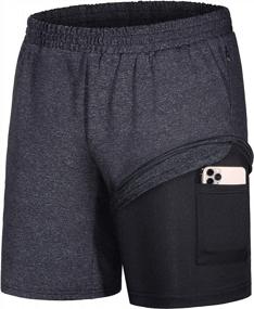 img 4 attached to Maximize Your Fitness With Fulbelle Men'S Quick Dry 2-In-1 Sport Shorts With Pockets