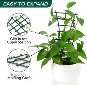 img 1 attached to 8-Piece KETIEE Trellis Set For Climbing Plants: Stackable DIY Mini Plant Pots, Garden Support Stand Frame