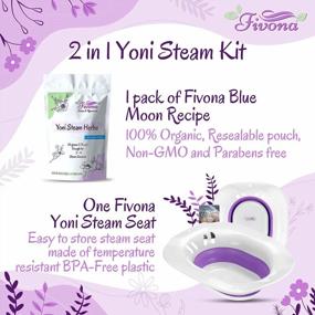 img 3 attached to Fivona Yoni Steam Kit: Blue Moon Recipe For Over Toilet Seat Detox & PH Balance