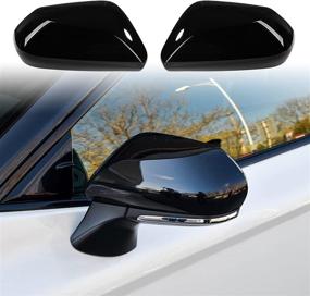 img 4 attached to 🔲 CKE Glossy Black Mirror Cover Rearview Mirror Guard Covers for Toyota Camry 2018-2022, Door Side Moulding Exterior Decoration Trims & Accessories