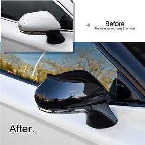 img 1 attached to 🔲 CKE Glossy Black Mirror Cover Rearview Mirror Guard Covers for Toyota Camry 2018-2022, Door Side Moulding Exterior Decoration Trims & Accessories