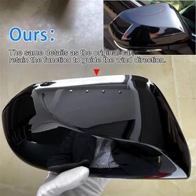 img 2 attached to 🔲 CKE Glossy Black Mirror Cover Rearview Mirror Guard Covers for Toyota Camry 2018-2022, Door Side Moulding Exterior Decoration Trims & Accessories