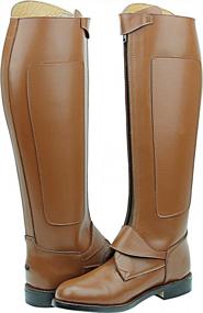 img 4 attached to Tan Knee High Leather Equestrian Polo Boots For Men: Hispar Mens Man Invader-2 Players Boot