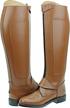 tan knee high leather equestrian polo boots for men: hispar mens man invader-2 players boot logo