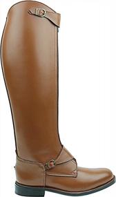 img 1 attached to Tan Knee High Leather Equestrian Polo Boots For Men: Hispar Mens Man Invader-2 Players Boot