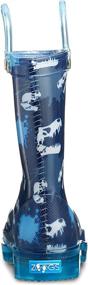 img 1 attached to 👀 Eye-Catching ZOOGS Light Up Printed Rainboots for Boys: Boots that Shine!