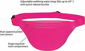 img 3 attached to Unisex 2-Zipper Fanny Pack With Quick Release Buckle - BuyAgain For Travel & Sport!