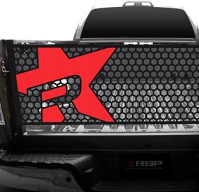 img 3 attached to 🔴 RBP RBP-203R Full Size Pick-Up Red Star Honeycomb Tailgate Net