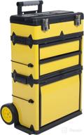 🧰 stalwart stackable rolling tool box organizer - mobile upright rigid tool chest with wheels, drawers, and comfort grip handle logo