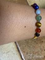 img 1 attached to 🌈 Adjustable Natural Gemstone Chakra Bracelet with Silver Spacers and Nylon Cord - 6mm Beads, 5"-6.5" for Women/Girls/Children | Cherry Tree Collection review by Derek Jha