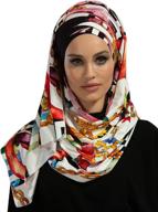 jersey cotton modesty turban black maroon women's accessories : scarves & wraps логотип