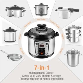 img 2 attached to Housmile 8-In-1 Programmable Pressure Cooker With 6-Quart Capacity: Slow Cooker, Rice Cooker, Sauté, Steamer, Warmer, And More For Versatile One-Pot Meals.