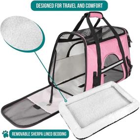 img 1 attached to 🐾 PetAmi Premium Airline Approved Soft-Sided Pet Travel Carrier: Ventilated Comfort Design with Safety Features for Small to Medium Sized Cats, Dogs, and Pets