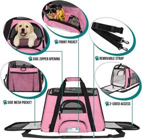 img 2 attached to 🐾 PetAmi Premium Airline Approved Soft-Sided Pet Travel Carrier: Ventilated Comfort Design with Safety Features for Small to Medium Sized Cats, Dogs, and Pets