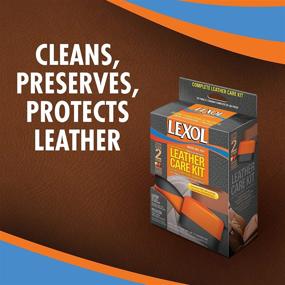 img 2 attached to 🧽 2-Step Lexol Leather Care Sponge Kit for Car Leather, Furniture, Shoes, Bags, and Accessories - Includes Leather Conditioner and Cleaner