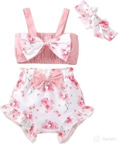 img 4 attached to Newborn Swimsuit Outfits Sunflower Sunflower 3Pcs Apparel & Accessories Baby Boys : Clothing