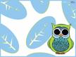 owl print high chair splat mat by kidkusion for mess-free feeding logo