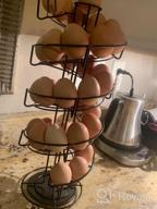 img 1 attached to Sleek And Stylish Egg Skelter: Spiral Design Stainless Steel Dispenser Rack For Convenient Storage And Display In Silver review by Riley Skeet