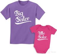 👭 matching big sister little sister outfits shirt set - ideal gifts for newborn baby girls логотип