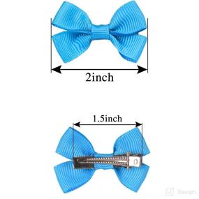 img 2 attached to 70 Piece 2-inch Hair Bows for Baby Girls - 35 Colors in Pairs 🎀 | Grosgrain Boutique Solid Ribbon Mini Bows with Alligator Clips for Newborn Girls, Infants, Toddlers