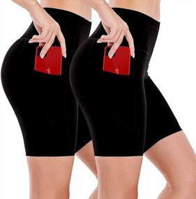 img 4 attached to 2-Pack Women'S Bike Shorts W/ Pockets - Perfect For Yoga, Gym & Biking!
