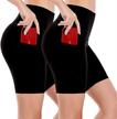2-pack women's bike shorts w/ pockets - perfect for yoga, gym & biking! logo