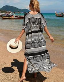 img 1 attached to Boho V Neck Kaftan Beach Dress Cover Up For Women In Ethnic Style, Perfect For Summer Swimsuits