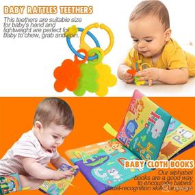 img 1 attached to 👶 Baby Tummy Time Pillow Toy Set: Prop Pillow with Detachable Rattle, Soft Cloth Book, and Crawling Roller to Aid Early Development in Infants and Toddlers (0-24+ Months)