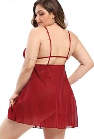 img 1 attached to Add Sparkle To Your Night With Garmol Women'S Plus Size Glitter Chemise