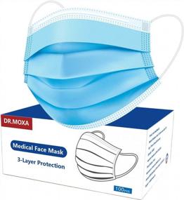 img 1 attached to 100 Pack 3-Layer Disposable Medical Face Masks For Adults Protection Safety Everyday Use.
