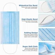 100 pack 3-layer disposable medical face masks for adults protection safety everyday use. logo