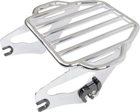 img 3 attached to 🛵 AUFER Chrome Detachable Adjustable Two-Up Tour Pak Luggage Rack Mounting for 2009-2022 Touring Electra Glide Road King Street Glide