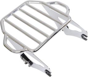 img 1 attached to 🛵 AUFER Chrome Detachable Adjustable Two-Up Tour Pak Luggage Rack Mounting for 2009-2022 Touring Electra Glide Road King Street Glide