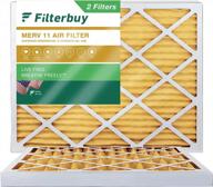 merv 11 allergen defense air filters 10x14x2 (2-pack) - pleated replacement hvac ac furnace filters (actual size: 9.50 x 13.50 x 1.75 inches) by filterbuy logo