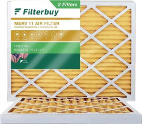 img 4 attached to MERV 11 Allergen Defense Air Filters 10X14X2 (2-Pack) - Pleated Replacement HVAC AC Furnace Filters (Actual Size: 9.50 X 13.50 X 1.75 Inches) By Filterbuy