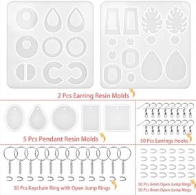 img 3 attached to Complete Resin Jewelry Making Kit With 187 Pieces - Includes Earring & Pendant Molds, Hooks, Rings And Keychains - Perfect For DIY Resin Jewelry Projects