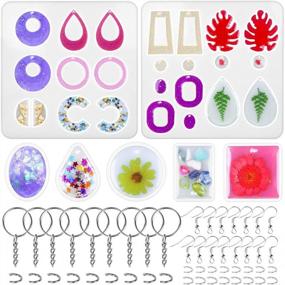 img 4 attached to Complete Resin Jewelry Making Kit With 187 Pieces - Includes Earring & Pendant Molds, Hooks, Rings And Keychains - Perfect For DIY Resin Jewelry Projects