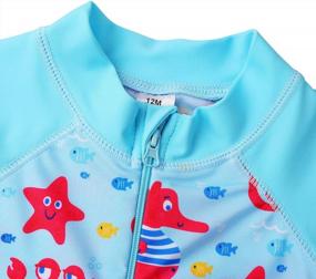 img 2 attached to Protect Your Little Boy From The Sun With XFGIRLS UPF 50+ Long Sleeve Swimsuit