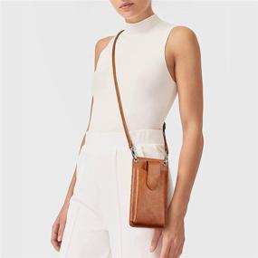 img 2 attached to 👜 S ZONE Leather Crossbody Handbags & Wallets with Lanyard and RFID Blocking, Women's Crossbody Bags