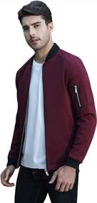 img 1 attached to Men'S Lightweight Softshell Flight Bomber Jacket Coat With Slim Fit And Sandbank Design