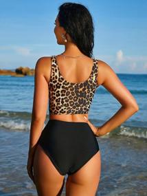 img 1 attached to Stylish And Flattering: ZAFUL Women'S High-Waisted Tankini Set For A Confident Summer Look