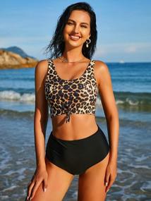 img 2 attached to Stylish And Flattering: ZAFUL Women'S High-Waisted Tankini Set For A Confident Summer Look