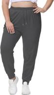comfortable and versatile: uoohal womens cotton plus size sweatpants joggers logo