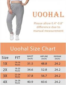 img 1 attached to Comfortable And Versatile: Uoohal Womens Cotton Plus Size Sweatpants Joggers