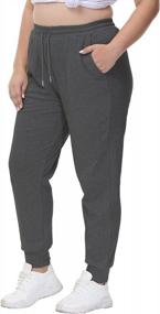 img 3 attached to Comfortable And Versatile: Uoohal Womens Cotton Plus Size Sweatpants Joggers