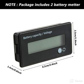 img 3 attached to 2-Pack Golf Cart Battery Meter with Alarm - 12V 24V 36V 48V 72V Voltage Indicator and Lithium Ion Battery Capacity Monitor (White)